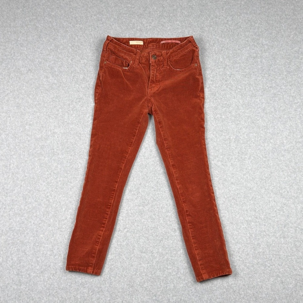 Pilcro and the Letterpress High Rise Skinny Corduroy Pants Orange Size 23 Indie